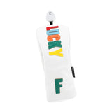 Maxbell Golf Club Head Cover Easy to Use Golf Wood Headcover for Golf Courses Adults White FW 26cmx11cm