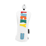 Maxbell Golf Club Head Cover Easy to Use Golf Wood Headcover for Golf Courses Adults White UT 24cmx10cm