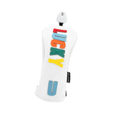 Maxbell Golf Club Head Cover Easy to Use Golf Wood Headcover for Golf Courses Adults White UT 24cmx10cm