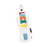 Maxbell Golf Club Head Cover Easy to Use Golf Wood Headcover for Golf Courses Adults White UT 24cmx10cm