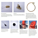 Maxbell Hydraulic Steering Bleed Kit with Clamps Boat Bleed Kit Fill Kit for Boats