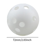 Maxbell 12Pcs Outdoor Pickleballs 26 Holes Portable with Storage Bag for Competition White