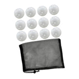 Maxbell 12Pcs Outdoor Pickleballs 26 Holes Portable with Storage Bag for Competition White