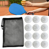 Maxbell 12Pcs Outdoor Pickleballs 26 Holes Portable with Storage Bag for Competition White