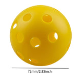 Maxbell 12Pcs Outdoor Pickleballs 26 Holes Portable with Storage Bag for Competition Yellow