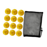Maxbell 12Pcs Outdoor Pickleballs 26 Holes Portable with Storage Bag for Competition Yellow