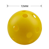 Maxbell 12Pcs Outdoor Pickleballs 26 Holes Portable with Storage Bag for Competition Yellow