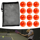 Maxbell 12Pcs Outdoor Pickleballs 26 Holes Portable with Storage Bag for Competition Orange