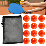 Maxbell 12Pcs Outdoor Pickleballs 26 Holes Portable with Storage Bag for Competition Orange
