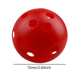 Maxbell 12Pcs Outdoor Pickleballs 26 Holes Portable with Storage Bag for Competition Red