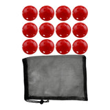Maxbell 12Pcs Outdoor Pickleballs 26 Holes Portable with Storage Bag for Competition Red