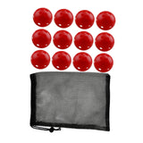 Maxbell 12Pcs Outdoor Pickleballs 26 Holes Portable with Storage Bag for Competition Red