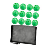 Maxbell 12Pcs Outdoor Pickleballs 26 Holes Portable with Storage Bag for Competition Green