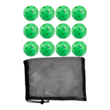 Maxbell 12Pcs Outdoor Pickleballs 26 Holes Portable with Storage Bag for Competition Green