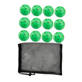 Maxbell 12Pcs Outdoor Pickleballs 26 Holes Portable with Storage Bag for Competition Green