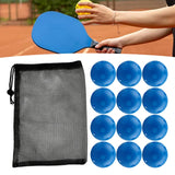 Maxbell 12Pcs Outdoor Pickleballs 26 Holes Portable with Storage Bag for Competition Blue