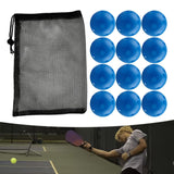 Maxbell 12Pcs Outdoor Pickleballs 26 Holes Portable with Storage Bag for Competition Blue
