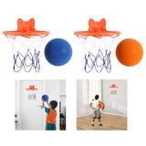 Maxbell Silent Basketball and Hoop Set Parent Child Interactive Toy Gift Silent Ball Blue