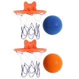Maxbell Silent Basketball and Hoop Set Parent Child Interactive Toy Gift Silent Ball Blue