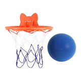 Maxbell Silent Basketball and Hoop Set Parent Child Interactive Toy Gift Silent Ball Blue