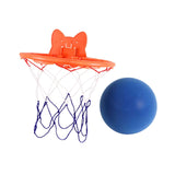 Maxbell Silent Basketball and Hoop Set Parent Child Interactive Toy Gift Silent Ball Blue