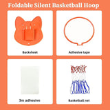 Maxbell Silent Basketball and Hoop Set Parent Child Interactive Toy Gift Silent Ball Blue