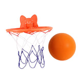 Maxbell Silent Basketball and Hoop Set Parent Child Interactive Toy Gift Silent Ball Orange