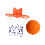 Maxbell Silent Basketball and Hoop Set Parent Child Interactive Toy Gift Silent Ball Orange