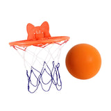 Maxbell Silent Basketball and Hoop Set Parent Child Interactive Toy Gift Silent Ball Orange