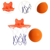 Maxbell Silent Basketball and Hoop Set Parent Child Interactive Toy Gift Silent Ball Orange