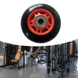 Maxbell Rowing Machine Seat Wheel Easy Installation Sturdy 3 inch in Dia Replacement Red