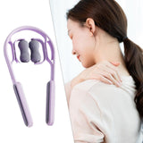 Maxbell Cervical Spine Neck Massager Roller Ergonomic Comfortable for Neck Waist Arm Purple