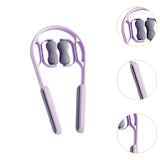 Maxbell Cervical Spine Neck Massager Roller Ergonomic Comfortable for Neck Waist Arm Purple
