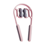 Maxbell Cervical Spine Neck Massager Roller Ergonomic Comfortable for Neck Waist Arm Pink
