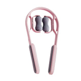 Maxbell Cervical Spine Neck Massager Roller Ergonomic Comfortable for Neck Waist Arm Pink