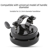 Maxbell Bike Bell Gear Classic for Outdoor Diameter 2-2.5cm Handlebar Mountain Bikes Silver