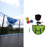 Maxbell Children Trampoline Basketball Hoop Set Simple Assembly Soft Basketball Goal