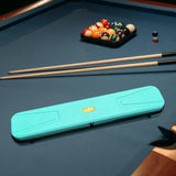 Maxbell Pool Cue Case for 1/2 Billiard Cue Stick Organizer for Club Training Outdoor blue