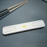 Maxbell Pool Cue Case for 1/2 Billiard Cue Stick Organizer for Club Training Outdoor argent and gray