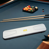 Maxbell Pool Cue Case for 1/2 Billiard Cue Stick Organizer for Club Training Outdoor argent and gray