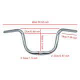 Maxbell Mountain Bike Riser Handlebar Easily Install 23.6inch Long Bicycle Accessory Silvery