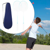 Maxbell 2Pcs Badminton Rackets with Bag Badminton Racquets Light Blue Rackets