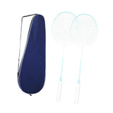 Maxbell 2Pcs Badminton Rackets with Bag Badminton Racquets Light Blue Rackets