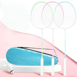 Maxbell 2Pcs Badminton Rackets with Bag Badminton Racquets Light Blue Rackets