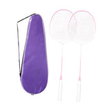 Maxbell 2Pcs Badminton Rackets with Bag Badminton Racquets Pink Rackets