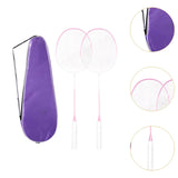 Maxbell 2Pcs Badminton Rackets with Bag Badminton Racquets Pink Rackets