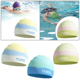 Maxbell Kids Swim Cap for Long Hair Swimming Hat for Swimming Pool Diving Snorkeling Yellow Blue