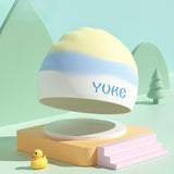 Maxbell Kids Swim Cap for Long Hair Swimming Hat for Swimming Pool Diving Snorkeling Yellow Blue