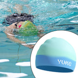 Maxbell Kids Swim Cap for Long Hair Swimming Hat for Swimming Pool Diving Snorkeling Blue