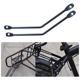 Maxbell 2 Pieces Flat Bracket for Bikes Accessories Bike Rear Rack Extension Bracket Bend Round Rack